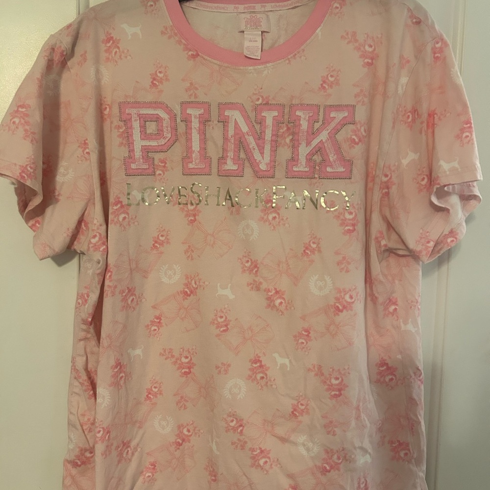 Pink x Loveshackfancy tee shirt large